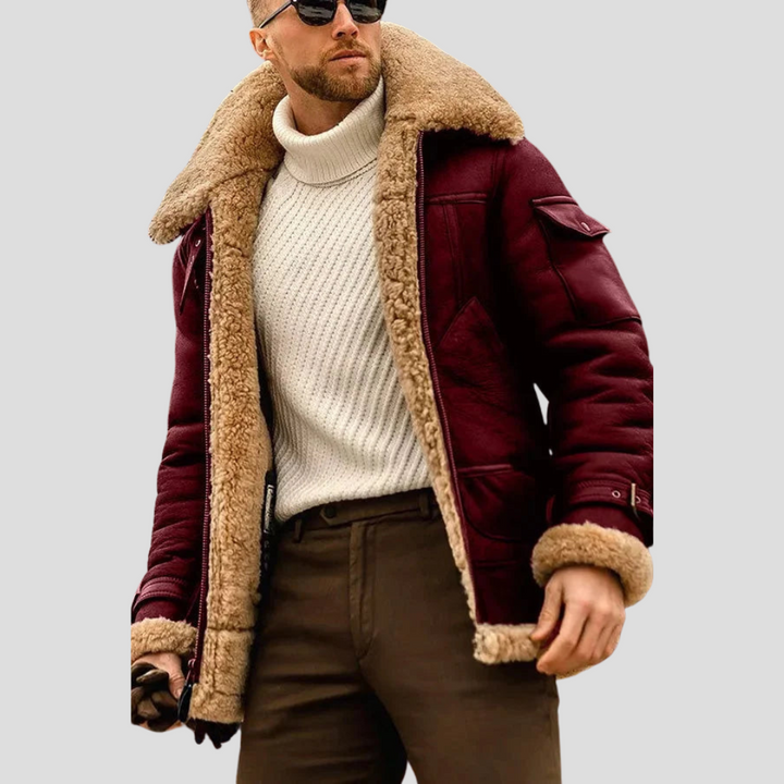 Chaqueta Biker Camel para Hombre
