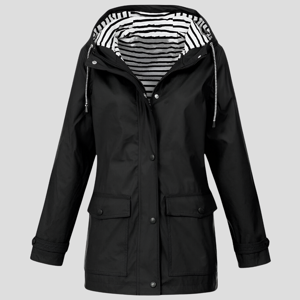 Chaqueta con Capucha Resistente al Agua y al Viento para Mujeres