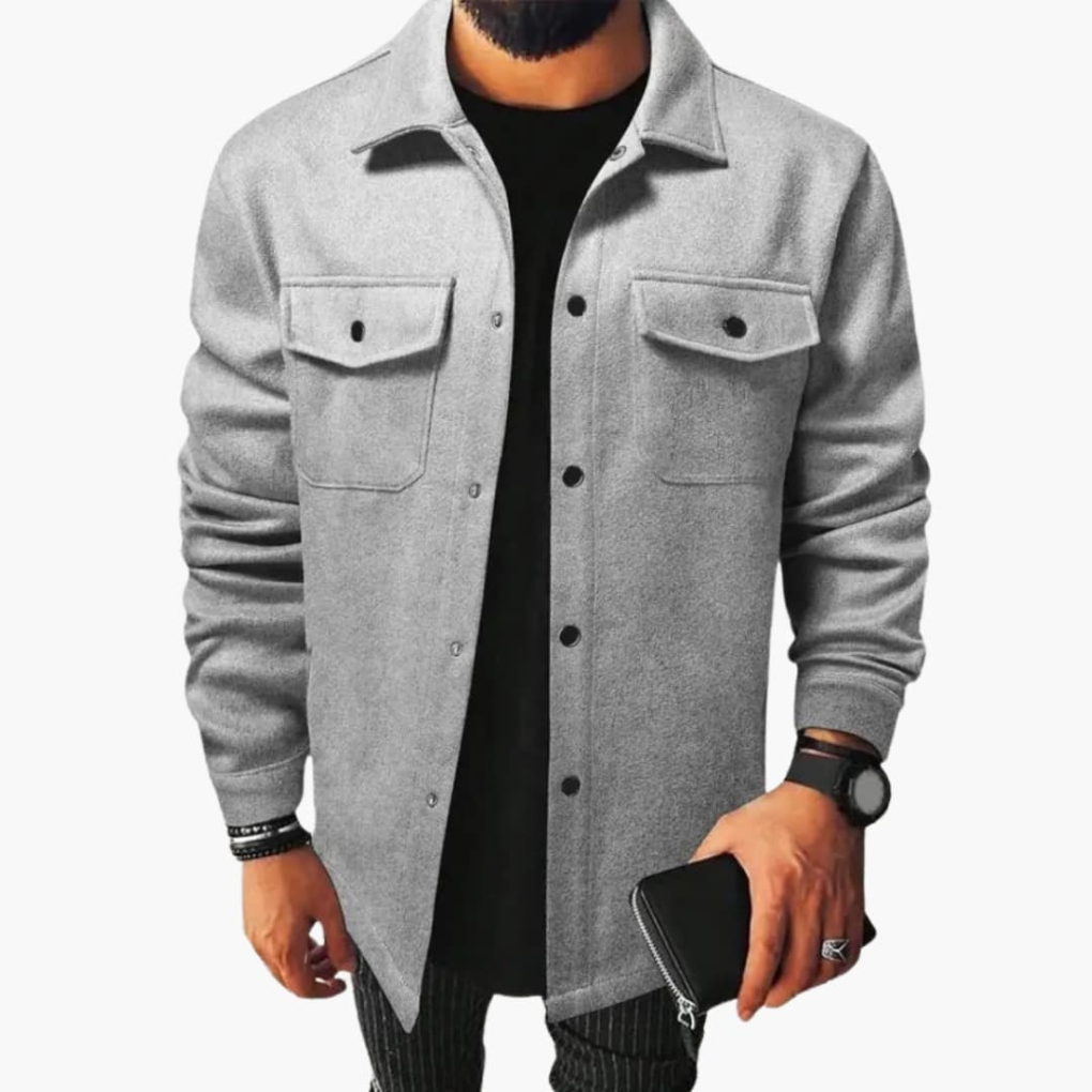 Camisa Chaqueta de Hombre con Botones
