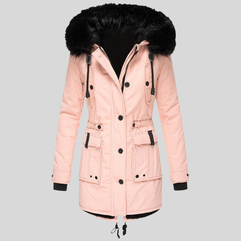 Abrigo de Invierno para Mujeres con Capucha – Capa Funcional con Bolsillos