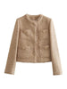 Elegante chaqueta corta de tweed para mujer: sofisticación atemporal con un toque moderno