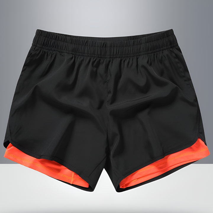 Pantalones Cortos de Correr para Hombre de Seco Rápido con Cremallera
