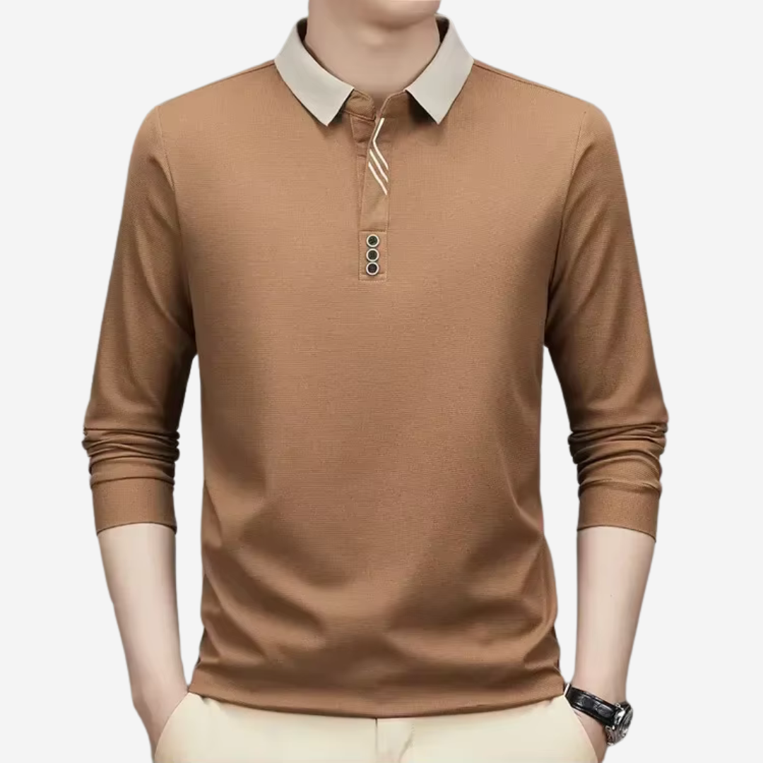 Polo Casual de Manga Larga para Hombres