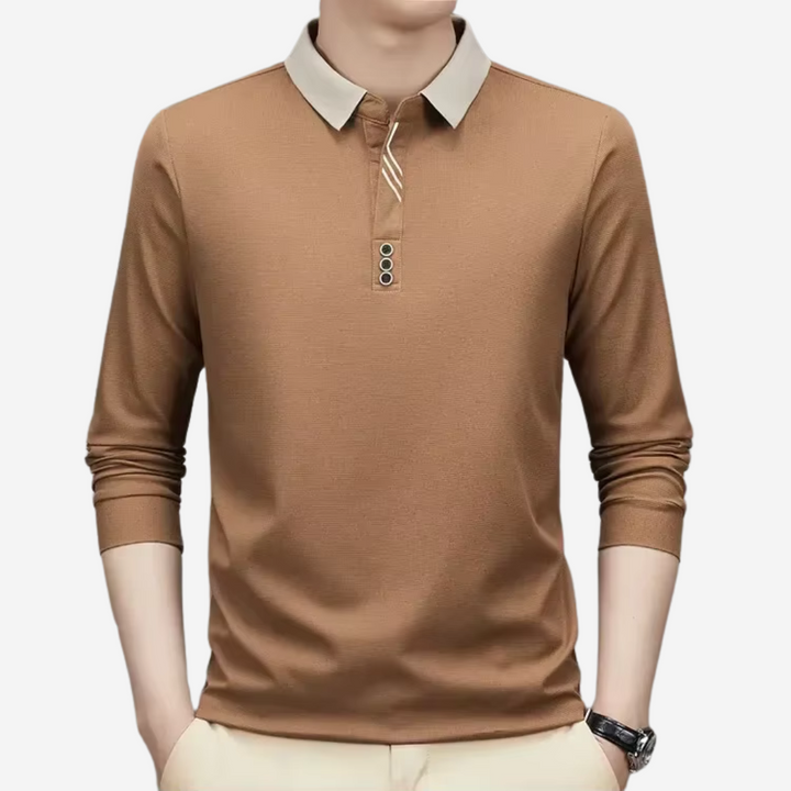 Polo Casual de Manga Larga para Hombres