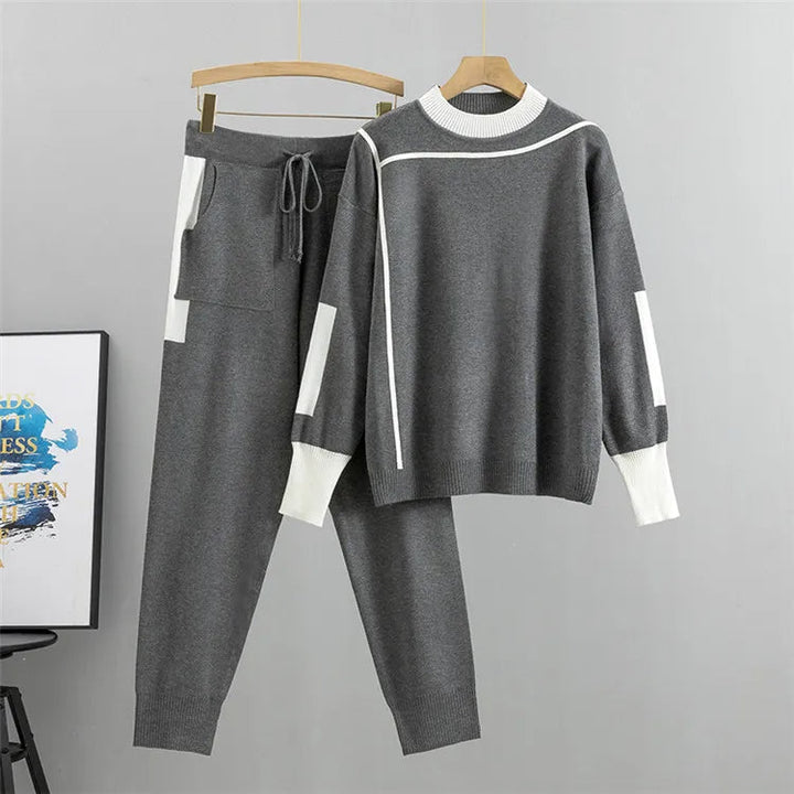 Conjunto Cálido de Punto de 2 Piezas para Mujeres
