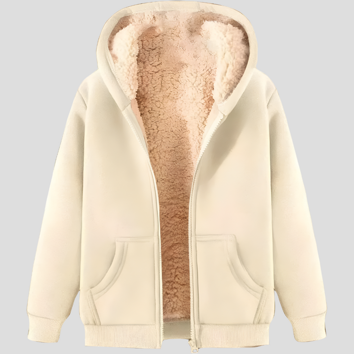 Chaqueta de sudadera con capucha forrada de polar de invierno para hombres