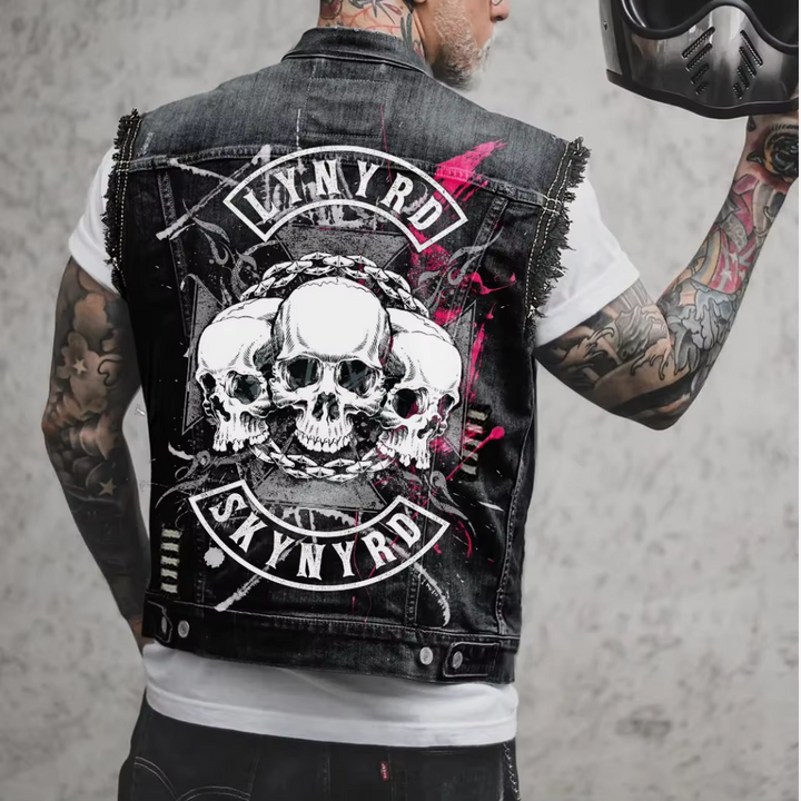 Chaleco de vaquero retro para hombre