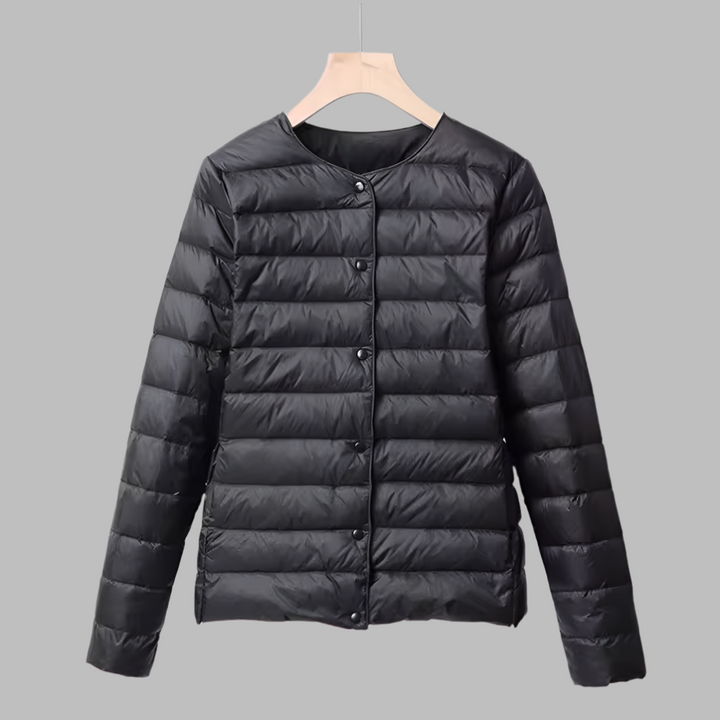 Abrigo Sin Cuello Primavera y Invierno para Mujeres