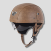 Casco de Motocicleta Vintage con Visera Retráctil