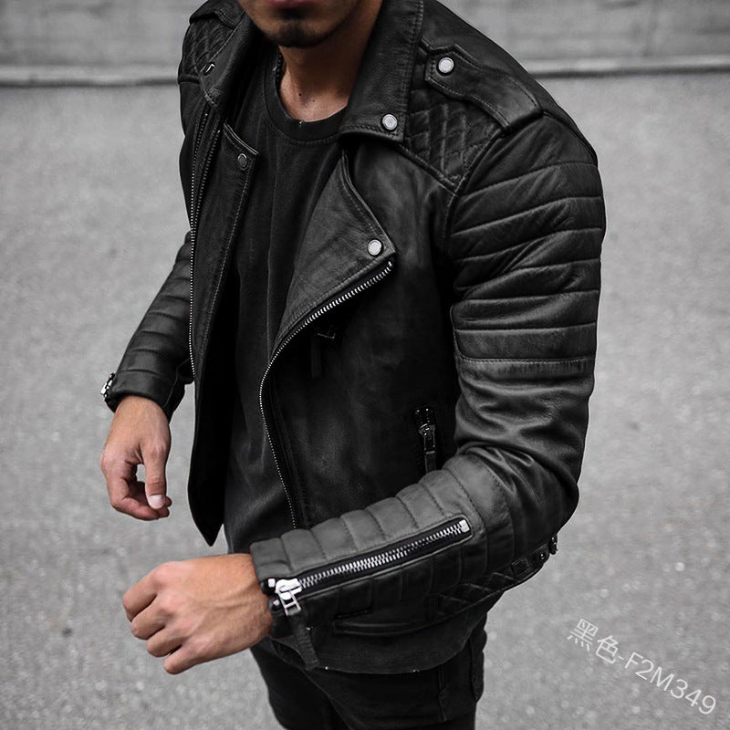 Douglas – Chaqueta motera de cuero para hombre