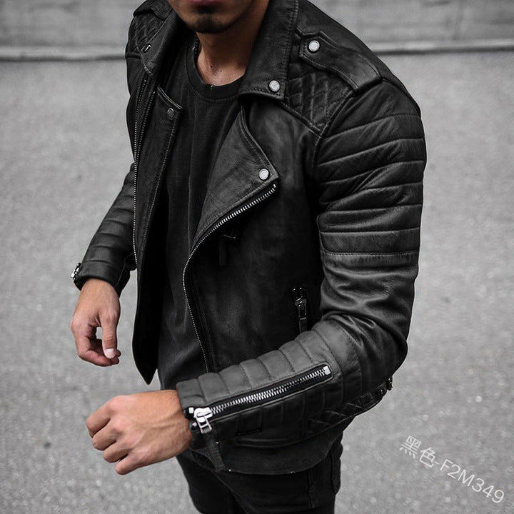 Douglas – Chaqueta motera de cuero para hombre