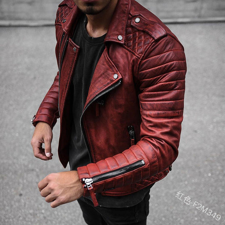 Douglas – Chaqueta motera de cuero para hombre