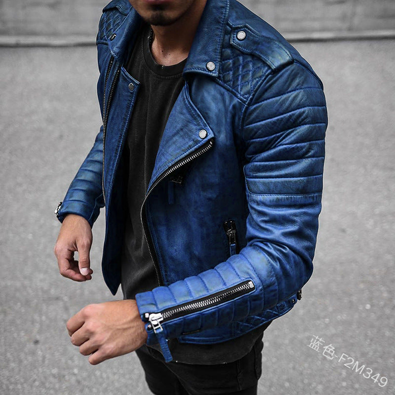Douglas – Chaqueta motera de cuero para hombre