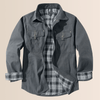 Chaqueta de Flanela a Cuadros Vintage para Hombres