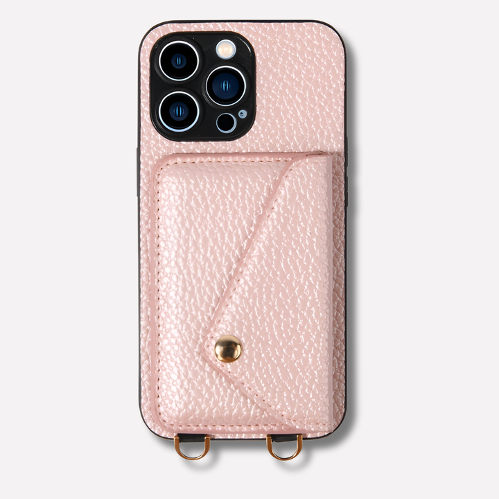 Funda de Cuero para Teléfono con Portatarjetas