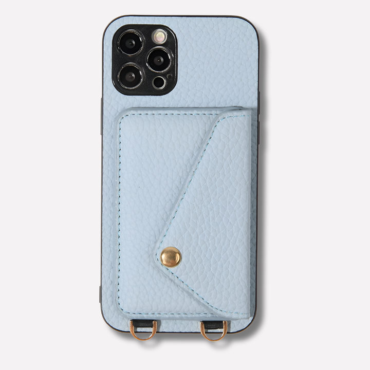 Funda de Cuero para Teléfono con Portatarjetas