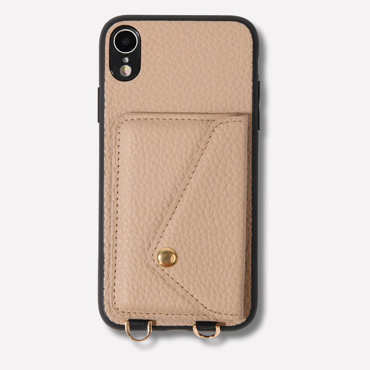 Funda de Cuero para Teléfono con Portatarjetas