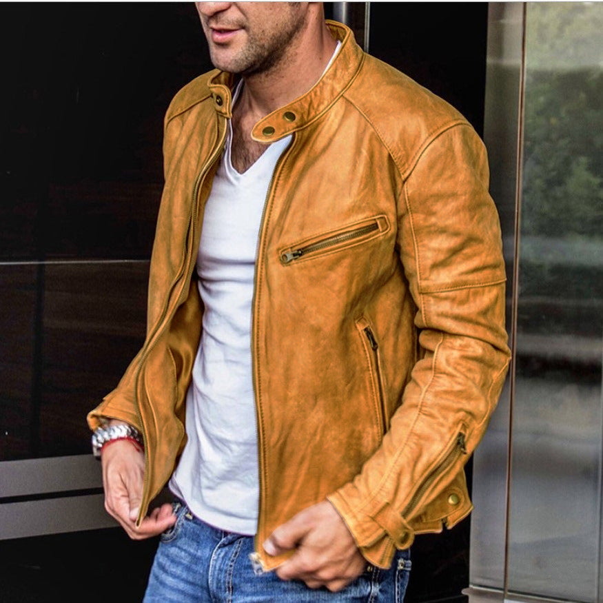 Max – Chaqueta de cuero elegante e impermeable para hombre