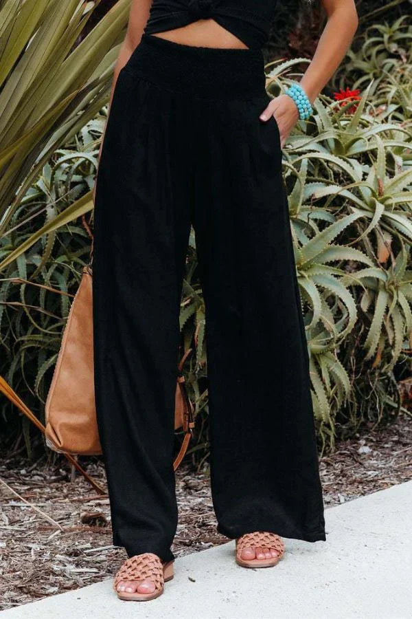 Pantalones palazzo elásticos y elegantes para mujer