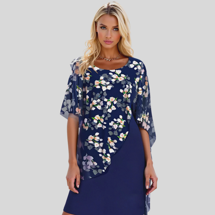 Vestido Chifón Floral Elegante – Estilo Gracioso con Imprimaciones Femeninas
