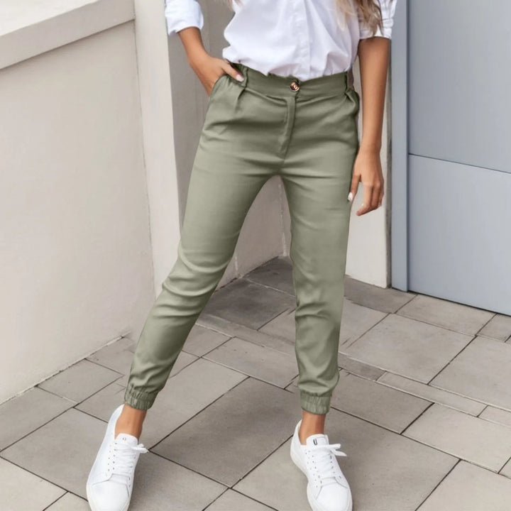 Pantalones de Ejercicio de Alta Cintura con Detalles de Bolsillo