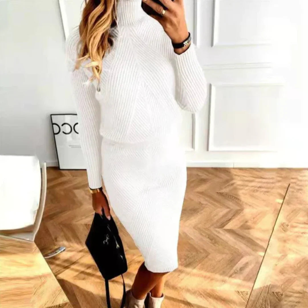Vestido Pullover de Tricot para Mujeres – Estilo Acogedor con Calidez Diaria
