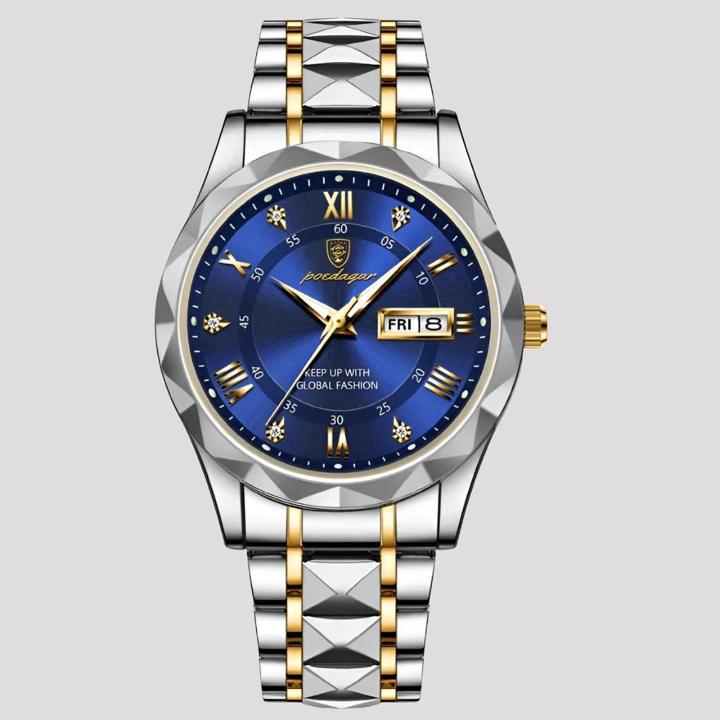 Reloj de Acero Inoxidable de Lujo para Hombres para Ropa de Negocios Diaria