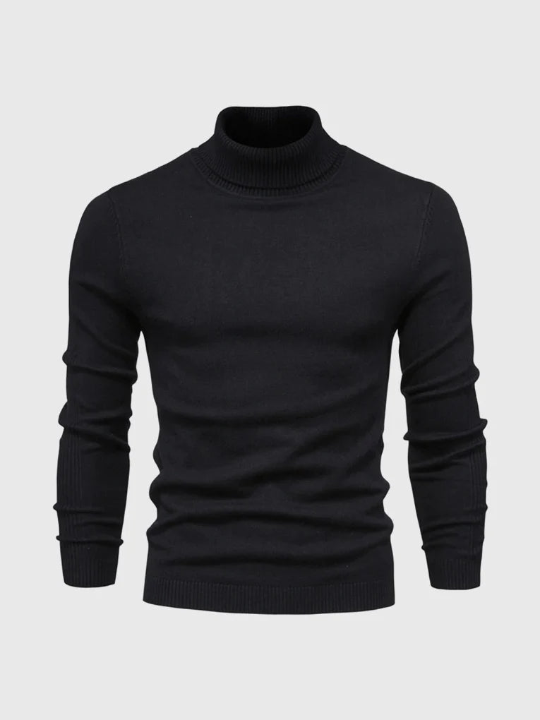 Suéter de Cuello Alto para Hombres – Lavable y Versátil