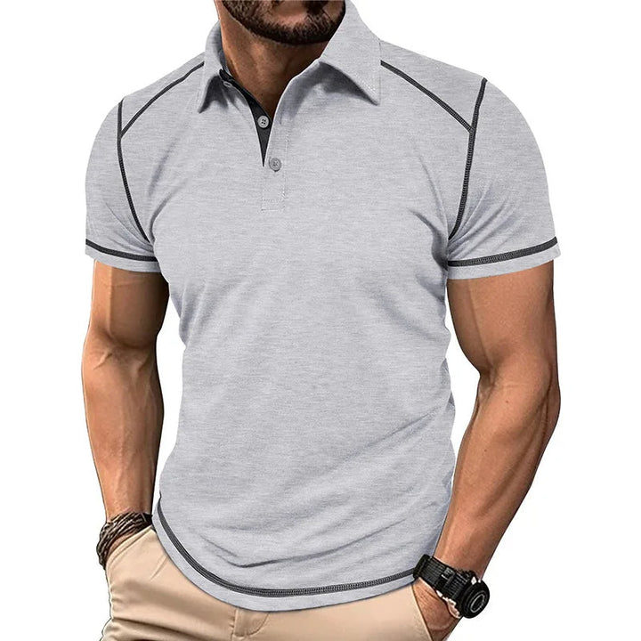 Polo de hombre con bloques de color: diseño clásico y comodidad para el día a día