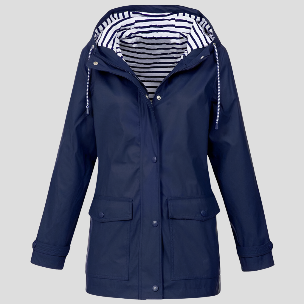 Chaqueta con capucha resistente al agua y al viento para mujeres
