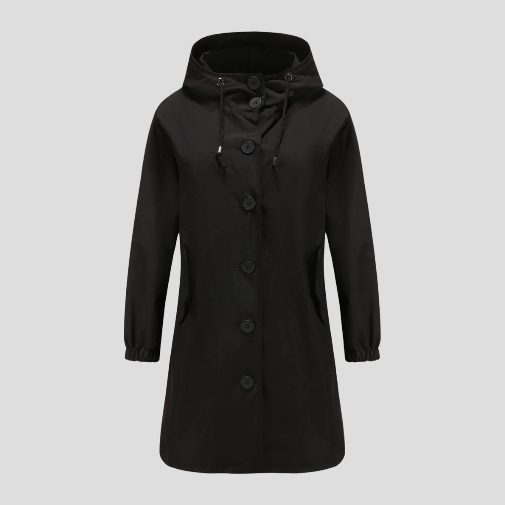 Chaqueta de Lluvia con Capucha Impermeable para Mujeres