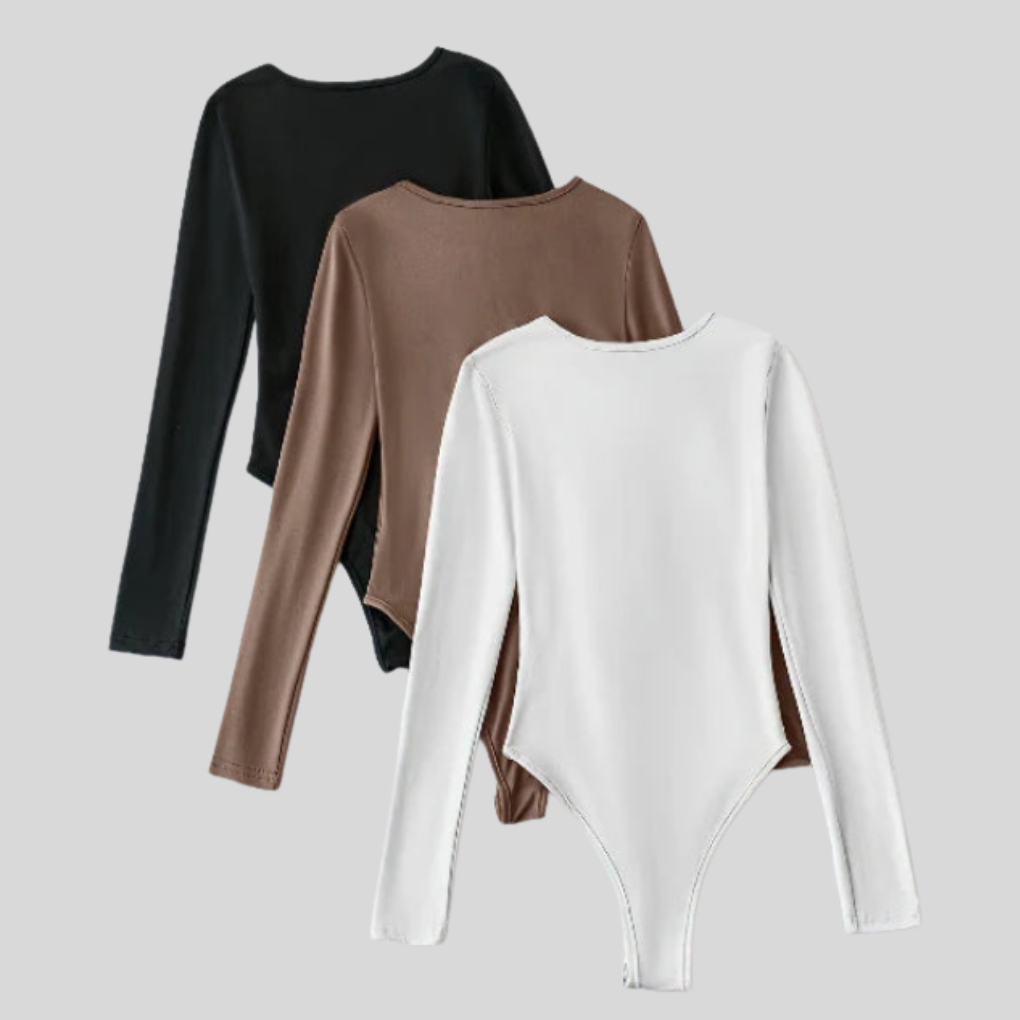 3-Pack Monos de Manga Larga Casuales para Mujeres