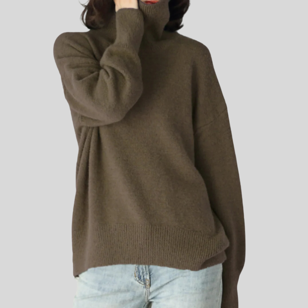 Suéter de Cuello Alto Moderno para Mujeres – Capa Elevada para Climas Fríos