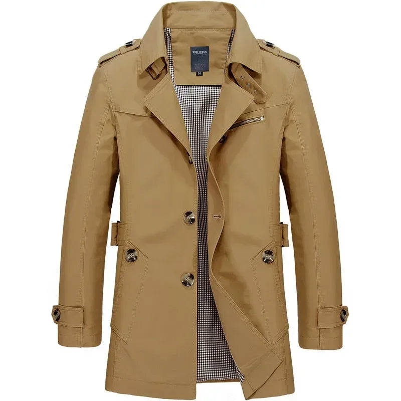 Chaqueta cortavientos clásica de negocios para hombre