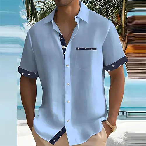 Liam – Camisa de Verano de Manga Corta para Hombre | Transpirable y Estilosa