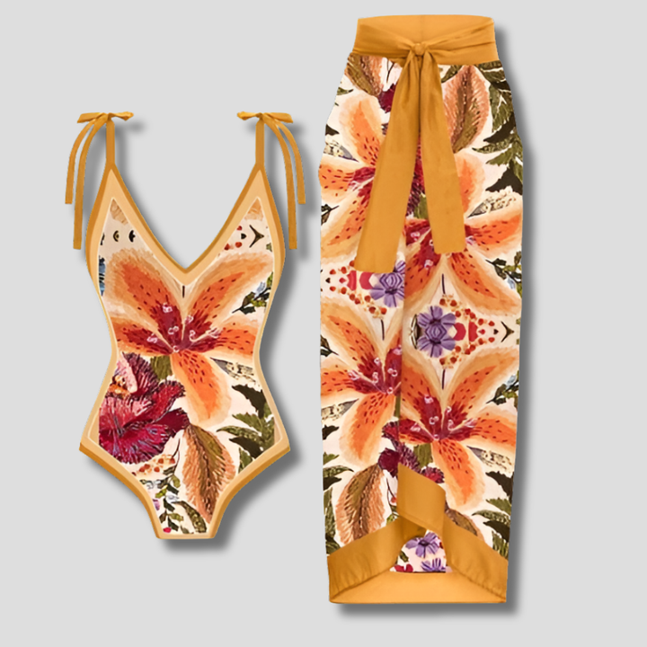 Traje de Baño Vintage de Una Pieza para Mujeres con Volantes