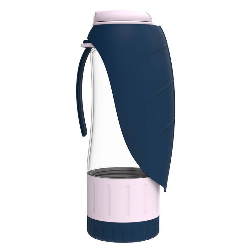 Botella Portátil de Agua y Comida para Perros con Diseño 2 en 1