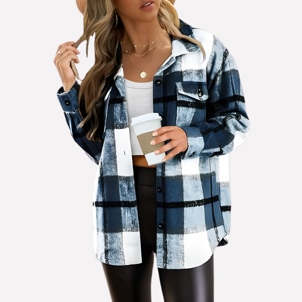 Chaqueta de cuadros para mujeres