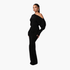 Vestido de Tricot sin Hombros para Mujeres – Vestido de Noche Elegante