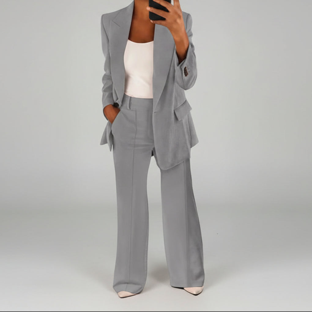Traje de Mujer con Pantalones Anchos
