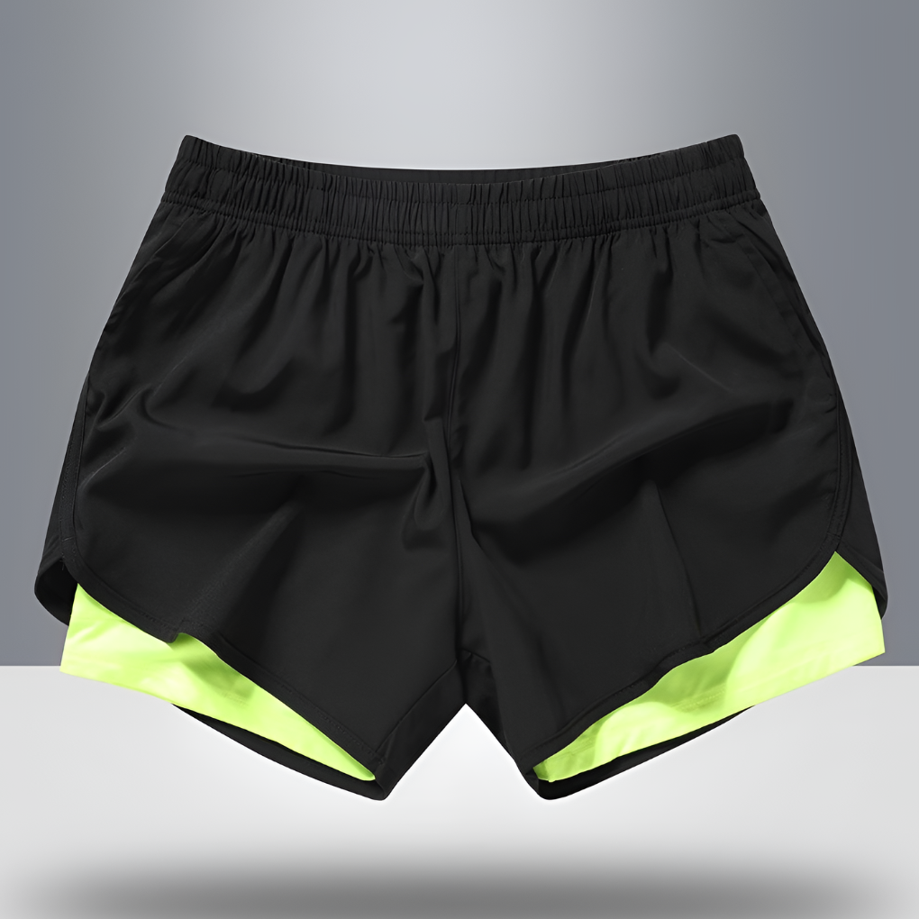 Pantalones Cortos de Correr para Hombres de Secado Rápido con Cremallera
