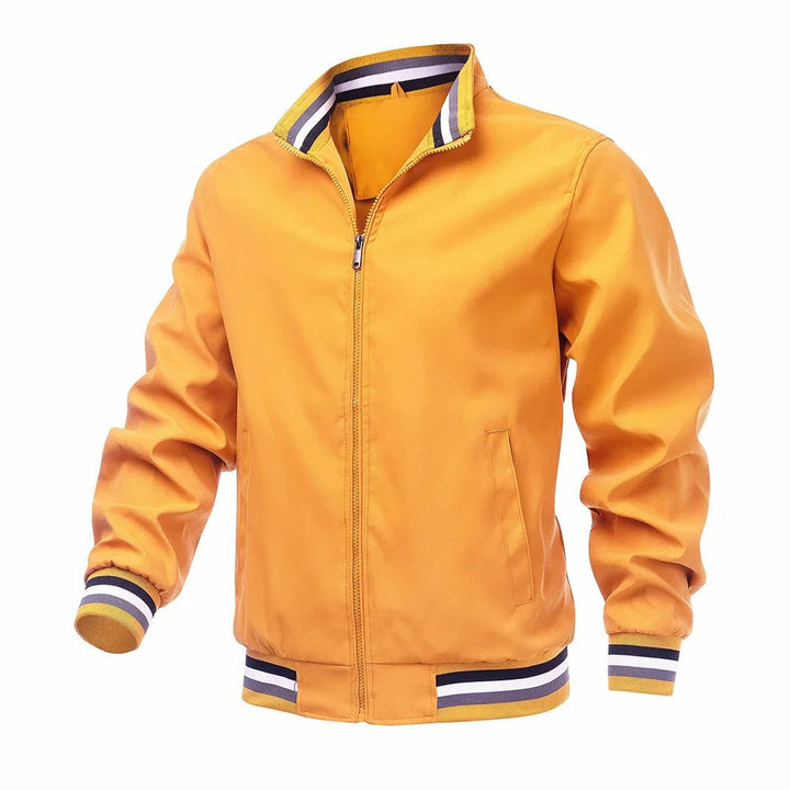 Chaqueta cortavientos ligera con cuello alto para hombre, vista posterior