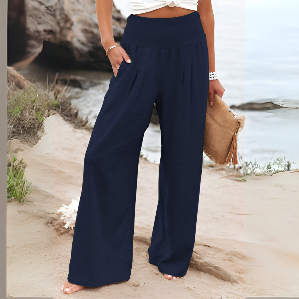 Pantalones de lino cómodos para mujeres