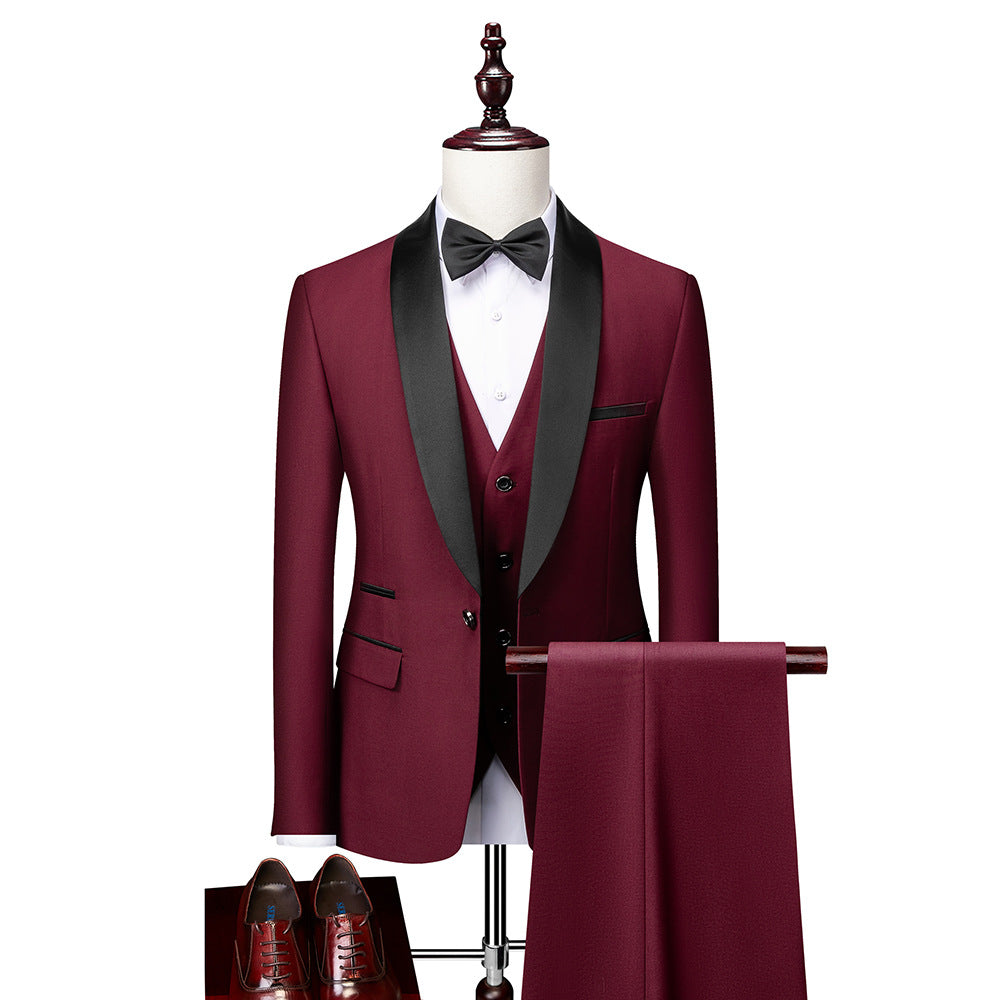 Conjunto de traje slim fit de 3 piezas para hombres