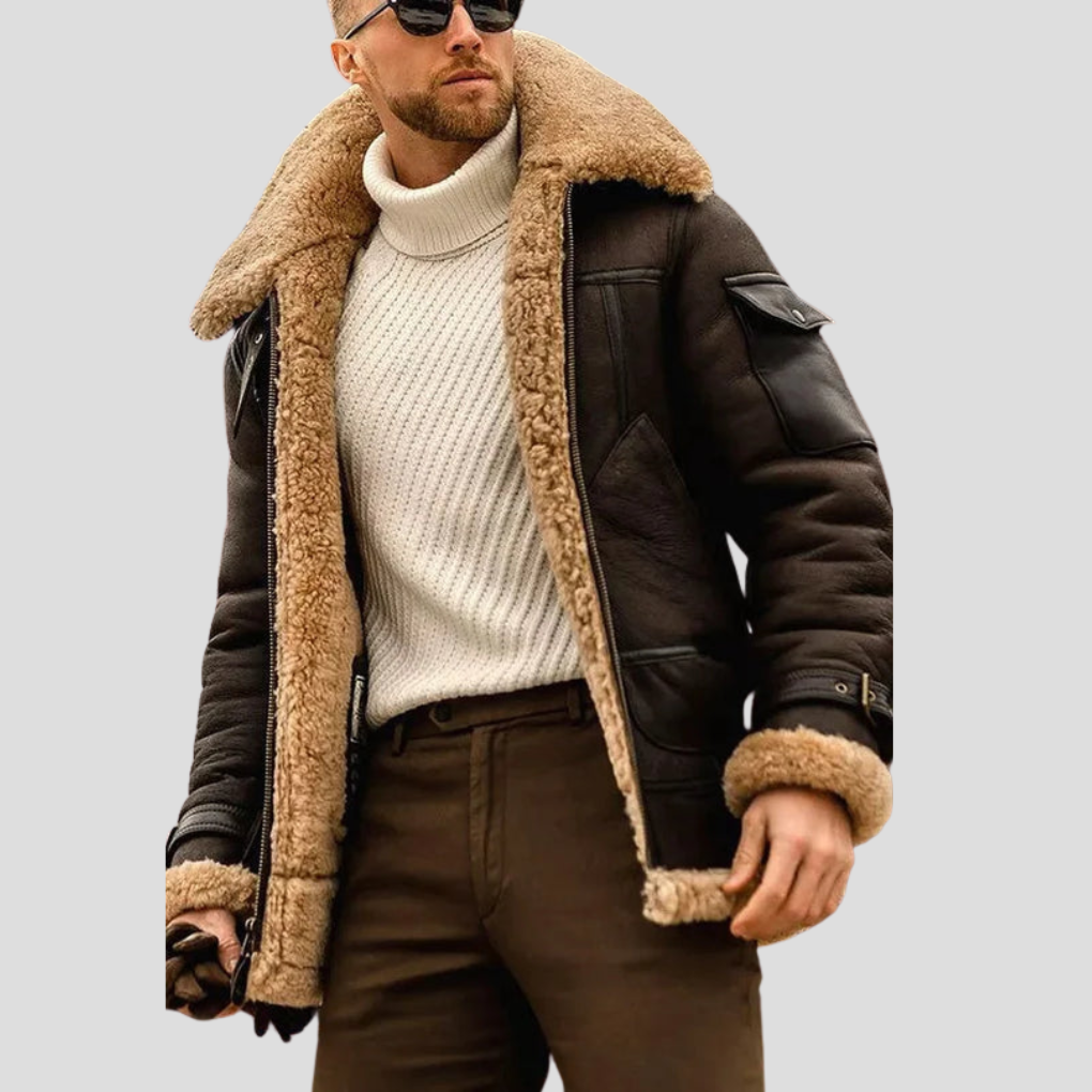 Chaqueta Biker Camel para Hombre