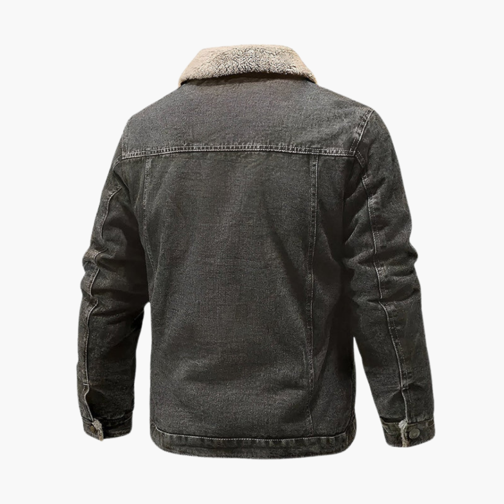 Chaqueta de Denim Forrada de Polar para Hombres Precio en Oferta