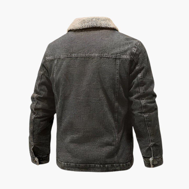 Chaqueta de Denim Forrada de Polar para Hombres Precio en Oferta
