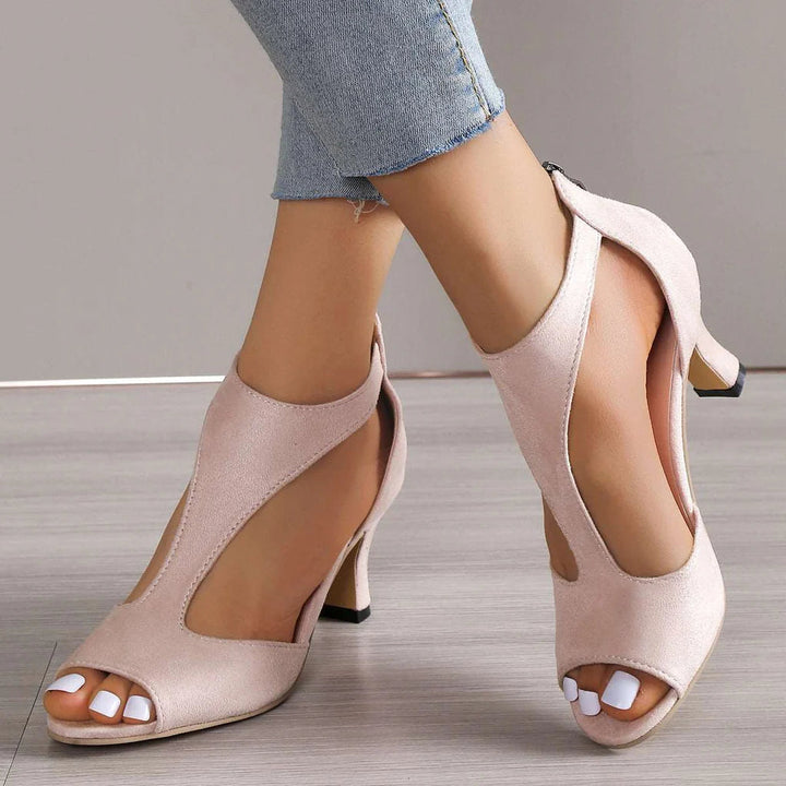 Sandalias elegantes de tacón para mujer