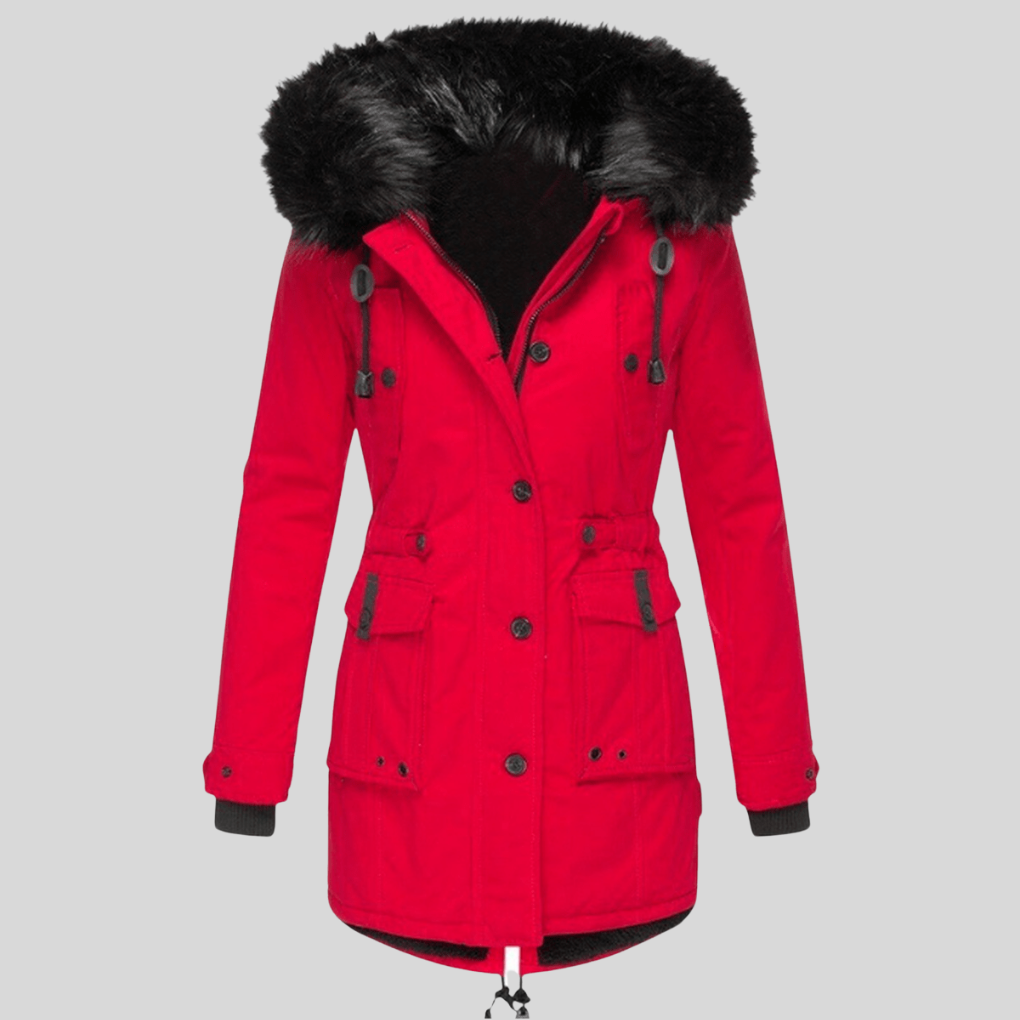Abrigo de Invierno para Mujeres con Capucha – Capa Funcional con Bolsillos