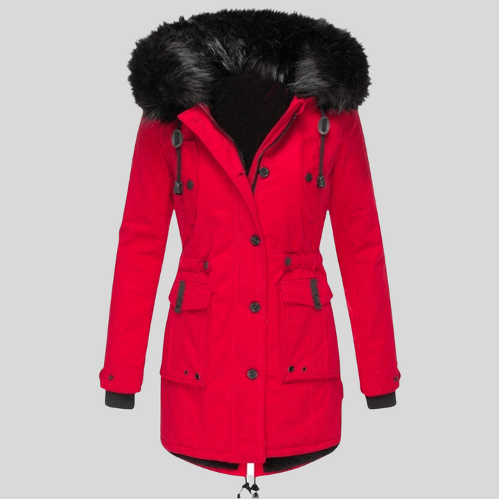Abrigo de Invierno para Mujeres con Capucha – Capa Funcional con Bolsillos